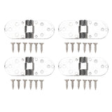 4 Sets 180 Degree Flap Hinge 0.09in Thickness Metal Folding Flip Top Hinge for Folding Table Sewing Machine Bright Chrome