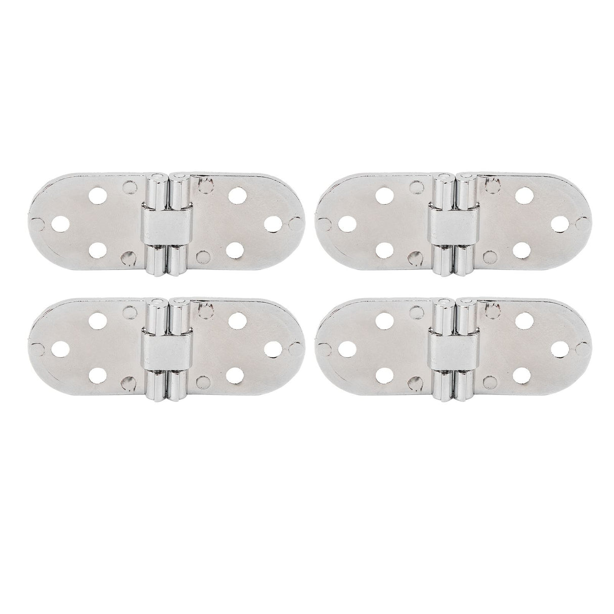 4 Sets 180 Degree Flap Hinge 0.09in Thickness Metal Folding Flip Top Hinge for Folding Table Sewing Machine Bright Chrome