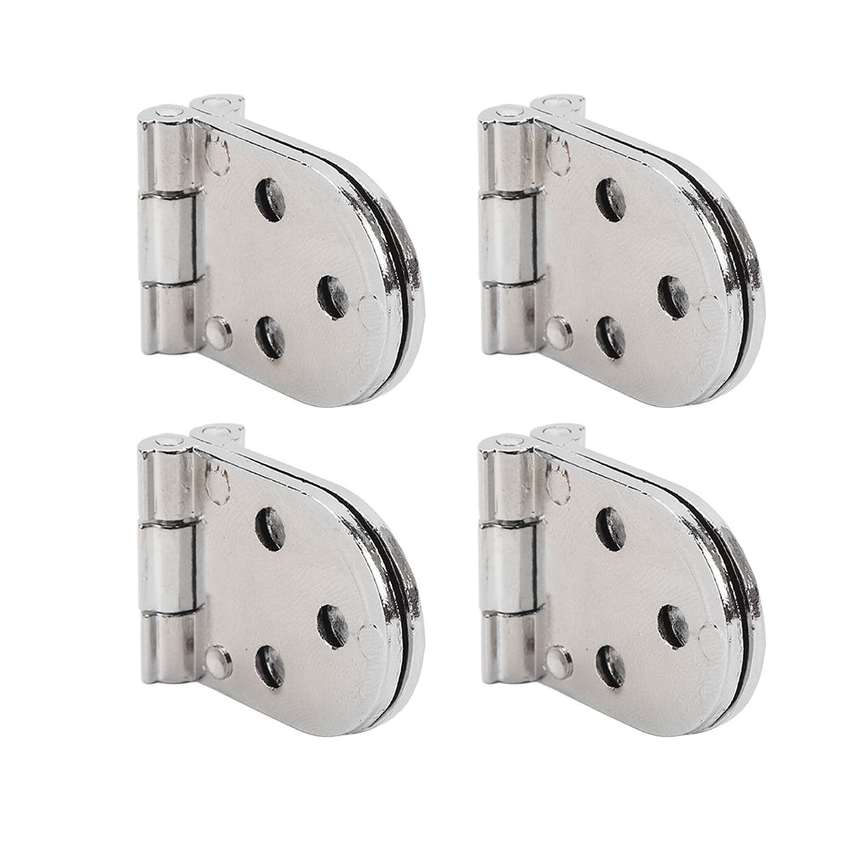 4 Sets 180 Degree Flap Hinge 0.09in Thickness Metal Folding Flip Top Hinge for Folding Table Sewing Machine Bright Chrome