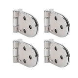4 Sets 180 Degree Flap Hinge 0.09in Thickness Metal Folding Flip Top Hinge for Folding Table Sewing Machine Bright Chrome