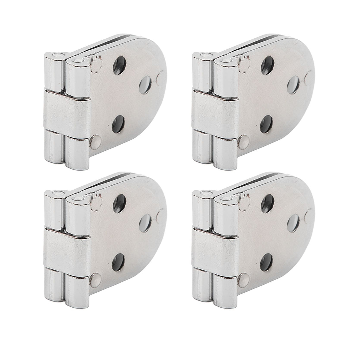 4 Sets 180 Degree Flap Hinge 0.09in Thickness Metal Folding Flip Top Hinge for Folding Table Sewing Machine Bright Chrome