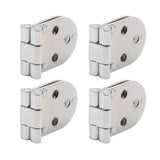 4 Sets 180 Degree Flap Hinge 0.09in Thickness Metal Folding Flip Top Hinge for Folding Table Sewing Machine Bright Chrome