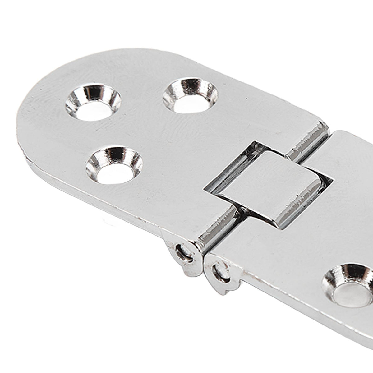 4 Sets 180 Degree Flap Hinge 0.09in Thickness Metal Folding Flip Top Hinge for Folding Table Sewing Machine Bright Chrome