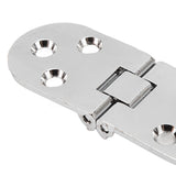4 Sets 180 Degree Flap Hinge 0.09in Thickness Metal Folding Flip Top Hinge for Folding Table Sewing Machine Bright Chrome
