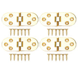 4 Sets 180 Degree Flap Hinge 0.09in Thickness Metal Folding Flip Top Hinge for Folding Table Sewing Machine Bright Gold