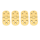 4 Sets 180 Degree Flap Hinge 0.09in Thickness Metal Folding Flip Top Hinge for Folding Table Sewing Machine Bright Gold