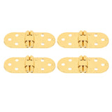 4 Sets 180 Degree Flap Hinge 0.09in Thickness Metal Folding Flip Top Hinge for Folding Table Sewing Machine Bright Gold
