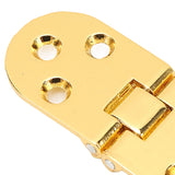 4 Sets 180 Degree Flap Hinge 0.09in Thickness Metal Folding Flip Top Hinge for Folding Table Sewing Machine Bright Gold