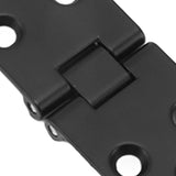 4 Set Round Edge Hinge 180 Degree Painted Black Zinc Alloy Cabinet Hardware for Door with Screw - Extra Image