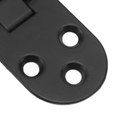 4 Set Round Edge Hinge 180 Degree Painted Black Zinc Alloy Cabinet Hardware for Door with Screw - Extra Image
