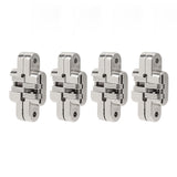 4Pcs Mini Zinc Alloy Cross Hidden Hinge 180 Degree Swing Jewelry Box Invisible Hinge