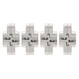 4Pcs Mini Zinc Alloy Cross Hidden Hinge 180 Degree Swing Jewelry Box Invisible Hinge - Front View