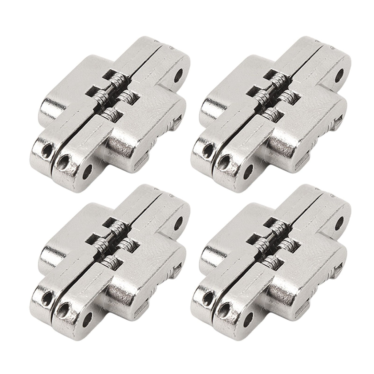 4Pcs Mini Zinc Alloy Cross Hidden Hinge 180 Degree Swing Jewelry Box Invisible Hinge