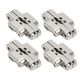 4Pcs Mini Zinc Alloy Cross Hidden Hinge 180 Degree Swing Jewelry Box Invisible Hinge