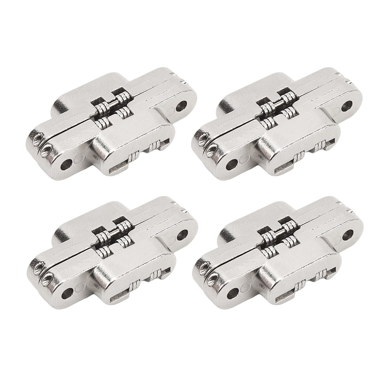 4Pcs Mini Zinc Alloy Cross Hidden Hinge 180 Degree Swing Jewelry Box Invisible Hinge