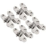 4Pcs Mini Zinc Alloy Cross Hidden Hinge 180 Degree Swing Jewelry Box Invisible Hinge - Low Angle