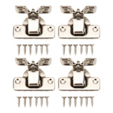 4PCS Cabinet Hinge with 4 Hole Base Cold Rolled Steel Short Arm Cupboard Hinge for Kitchen Bedroom