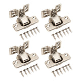 4PCS Cabinet Hinge with 4 Hole Base Cold Rolled Steel Short Arm Cupboard Hinge for Kitchen Bedroom