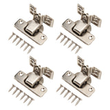 4PCS Cabinet Hinge with 4 Hole Base Cold Rolled Steel Short Arm Cupboard Hinge for Kitchen Bedroom - Side View