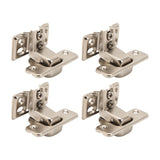 4PCS Cabinet Hinge with 4 Hole Base Cold Rolled Steel Short Arm Cupboard Hinge for Kitchen Bedroom - Rear View