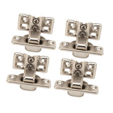 4PCS Cabinet Hinge with 4 Hole Base Cold Rolled Steel Short Arm Cupboard Hinge for Kitchen Bedroom - Close-Up Angle