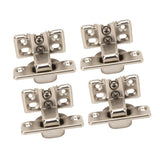 4PCS Cabinet Hinge with 4 Hole Base Cold Rolled Steel Short Arm Cupboard Hinge for Kitchen Bedroom - Low Angle