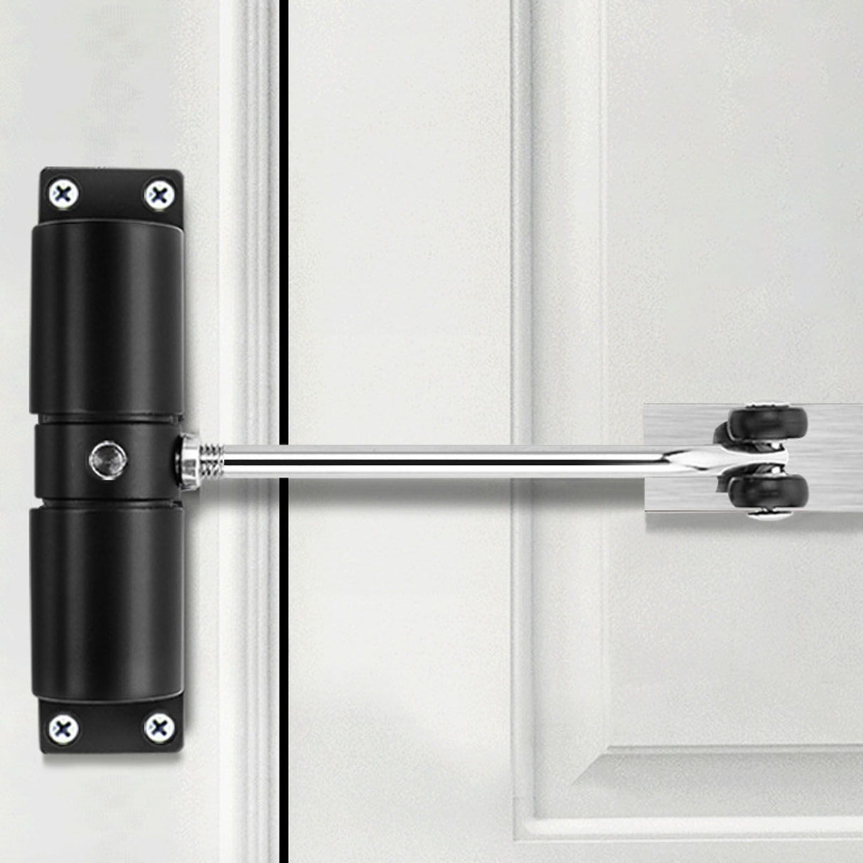 Automatic Door Closer Quiet Safe Aluminum Alloy Self Closing Door Mechanism for Home Hotel Office
