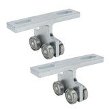 2Pcs Wheel Trolley T Shape Welded Roller Trolley Stable Bearing Track Roller Wheels for Track Electric Lift