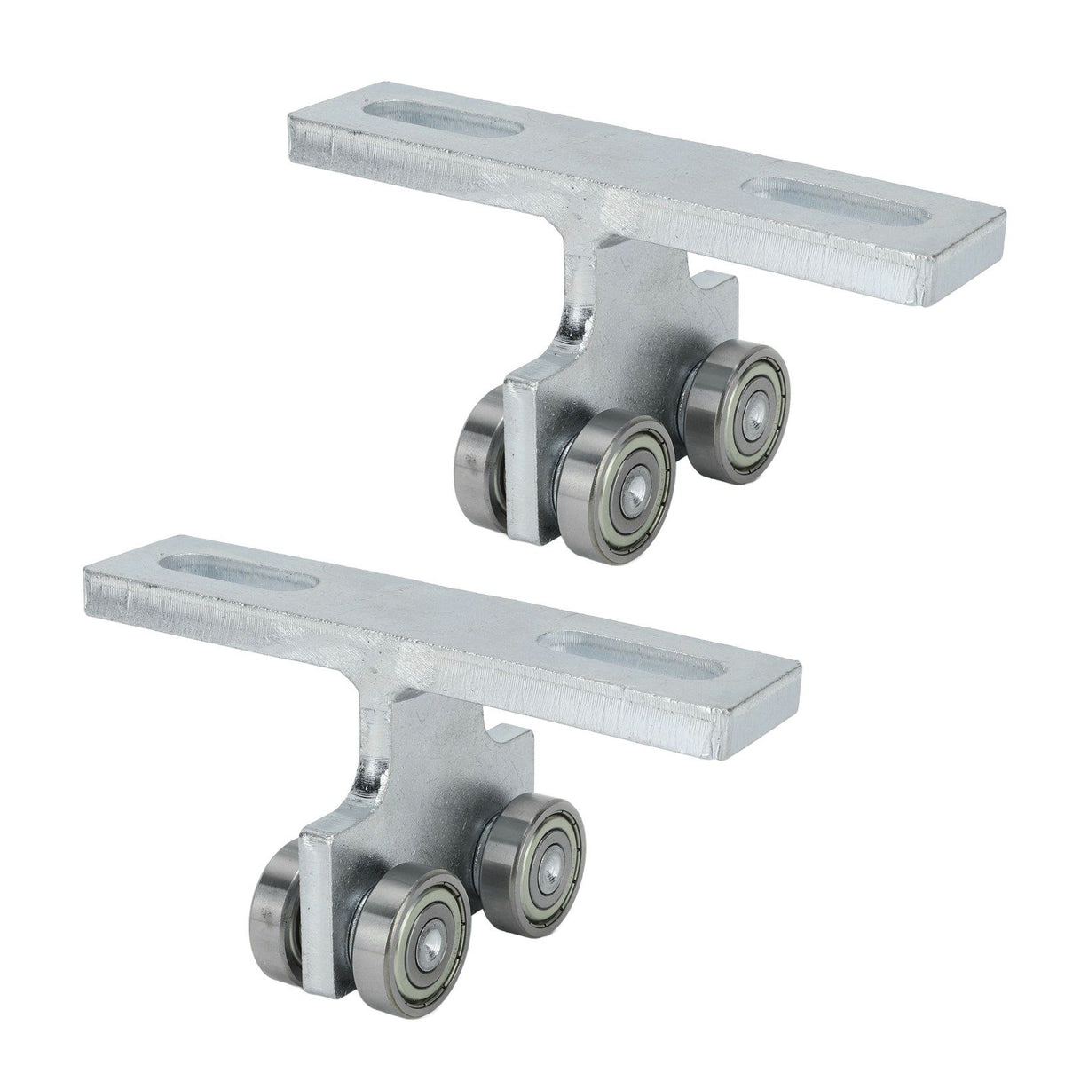 2Pcs Wheel Trolley T Shape Welded Roller Trolley Stable Bearing Track Roller Wheels for Track Electric Lift