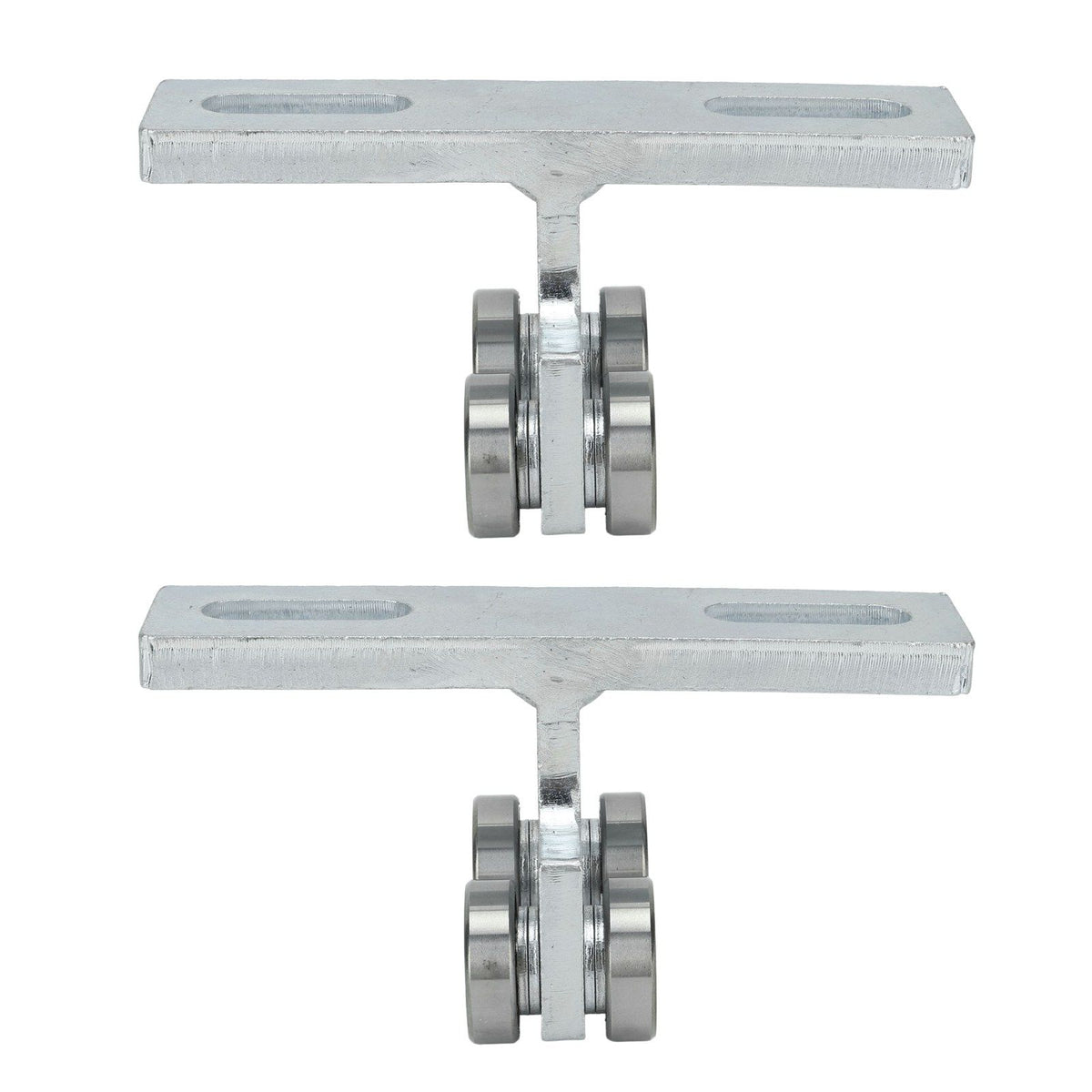 2Pcs Wheel Trolley T Shape Welded Roller Trolley Stable Bearing Track Roller Wheels for Track Electric Lift