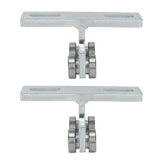 2Pcs Wheel Trolley T Shape Welded Roller Trolley Stable Bearing Track Roller Wheels for Track Electric Lift