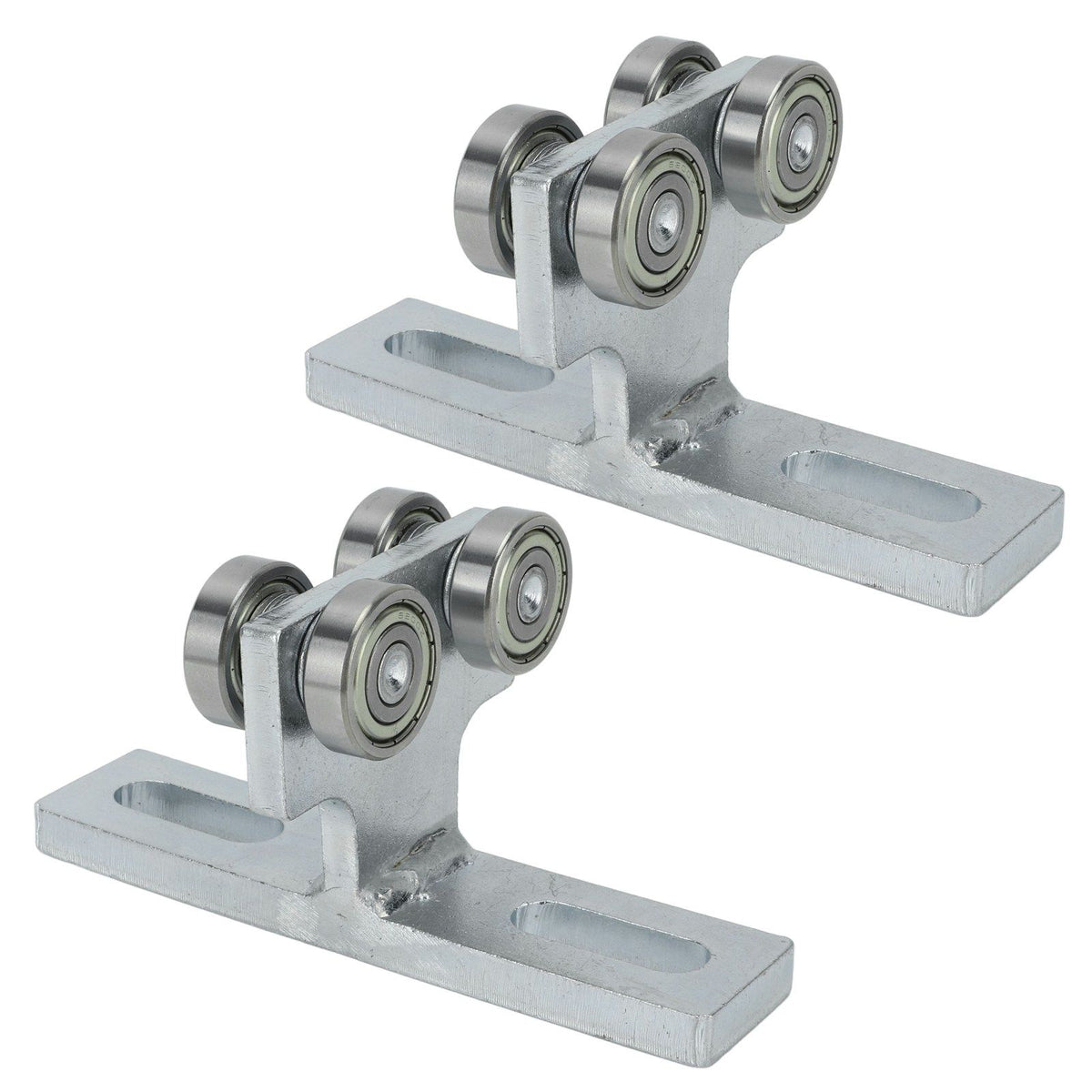 2Pcs Wheel Trolley T Shape Welded Roller Trolley Stable Bearing Track Roller Wheels for Track Electric Lift