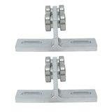 2Pcs Wheel Trolley T Shape Welded Roller Trolley Stable Bearing Track Roller Wheels for Track Electric Lift