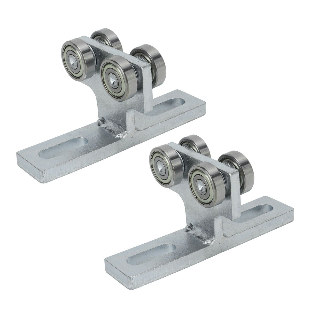 2Pcs Wheel Trolley T Shape Welded Roller Trolley Stable Bearing Track Roller Wheels for Track Electric Lift