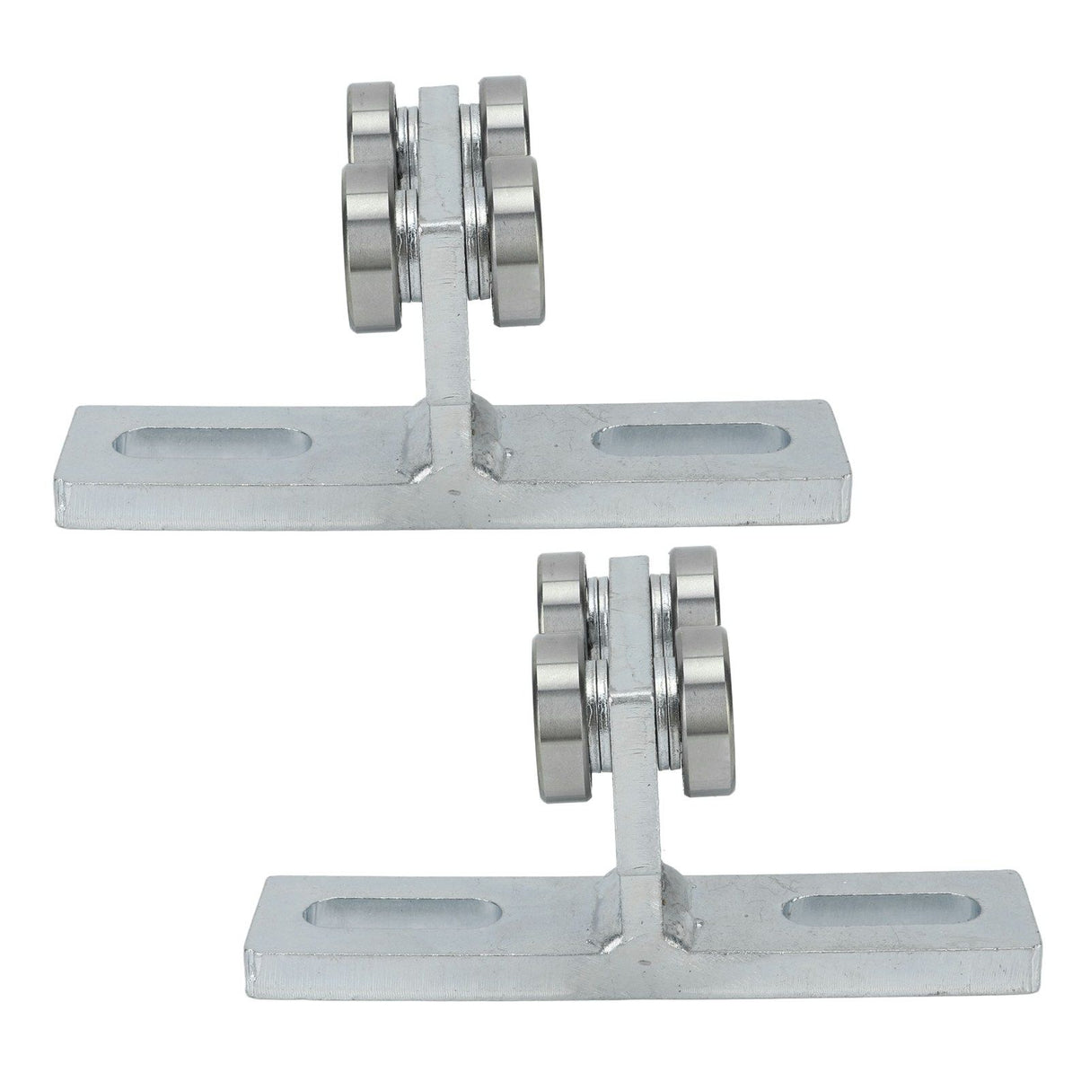2Pcs Wheel Trolley T Shape Welded Roller Trolley Stable Bearing Track Roller Wheels for Track Electric Lift
