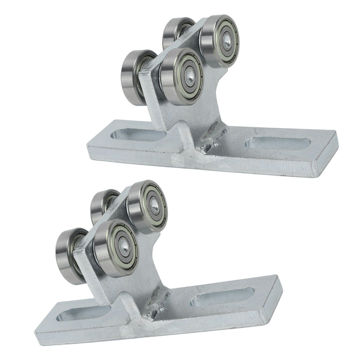 2Pcs Wheel Trolley T Shape Welded Roller Trolley Stable Bearing Track Roller Wheels for Track Electric Lift