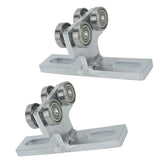 2Pcs Wheel Trolley T Shape Welded Roller Trolley Stable Bearing Track Roller Wheels for Track Electric Lift