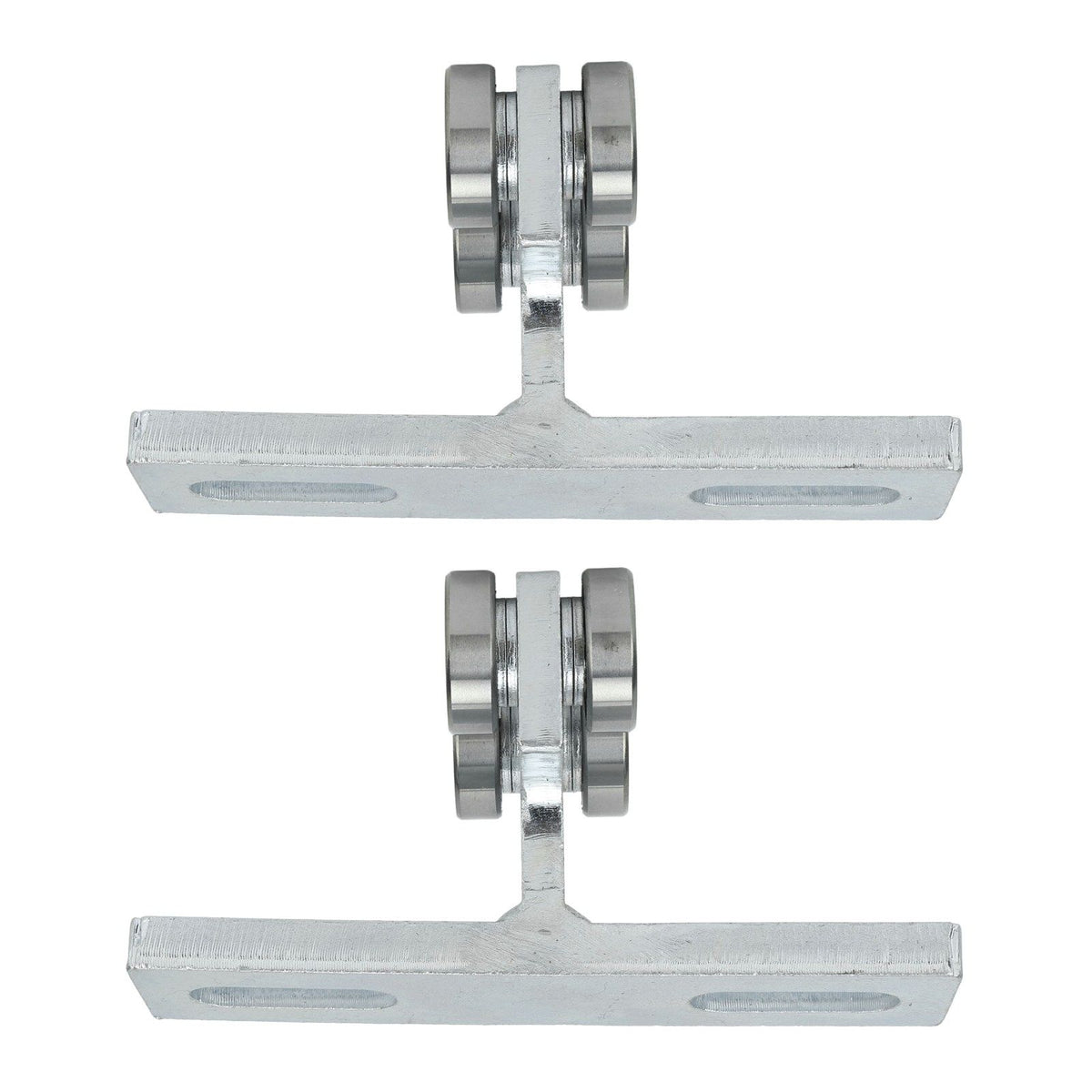 2Pcs Wheel Trolley T Shape Welded Roller Trolley Stable Bearing Track Roller Wheels for Track Electric Lift