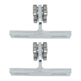 2Pcs Wheel Trolley T Shape Welded Roller Trolley Stable Bearing Track Roller Wheels for Track Electric Lift