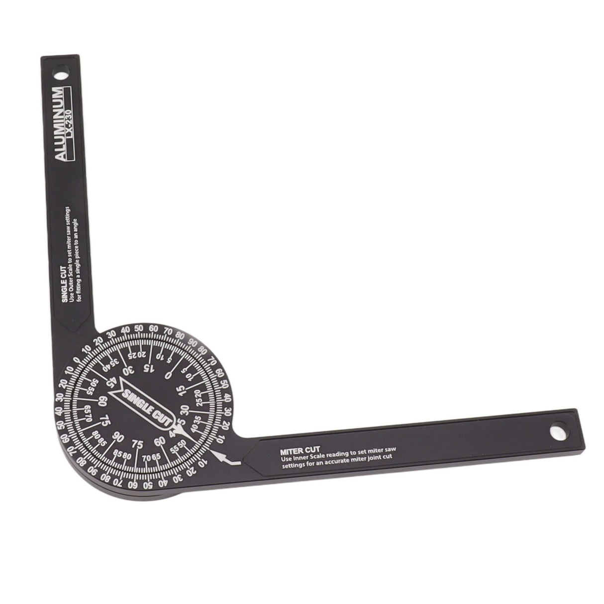 Miter Saw Protractor Accurate 2 Laser Engraving Scales Efficient Aluminum Alloy Angle Finder Protractor for Carpenter