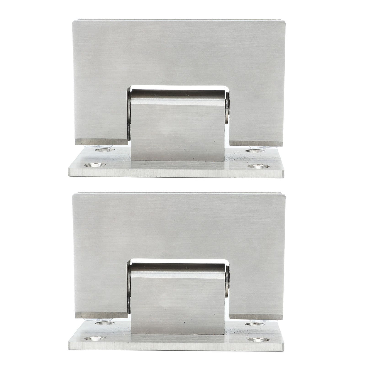 2Pcs Glass Door Hinge Heavy Duty Glass Door 90 Degree Hinges Durable Stainless Steel Bathroom Gate Clamp for Bathroom Toilet