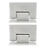 2Pcs Glass Door Hinge Heavy Duty Glass Door 90 Degree Hinges Durable Stainless Steel Bathroom Gate Clamp for Bathroom Toilet