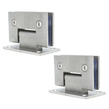 2Pcs Glass Door Hinge Heavy Duty Glass Door 90 Degree Hinges Durable Stainless Steel Bathroom Gate Clamp for Bathroom Toilet