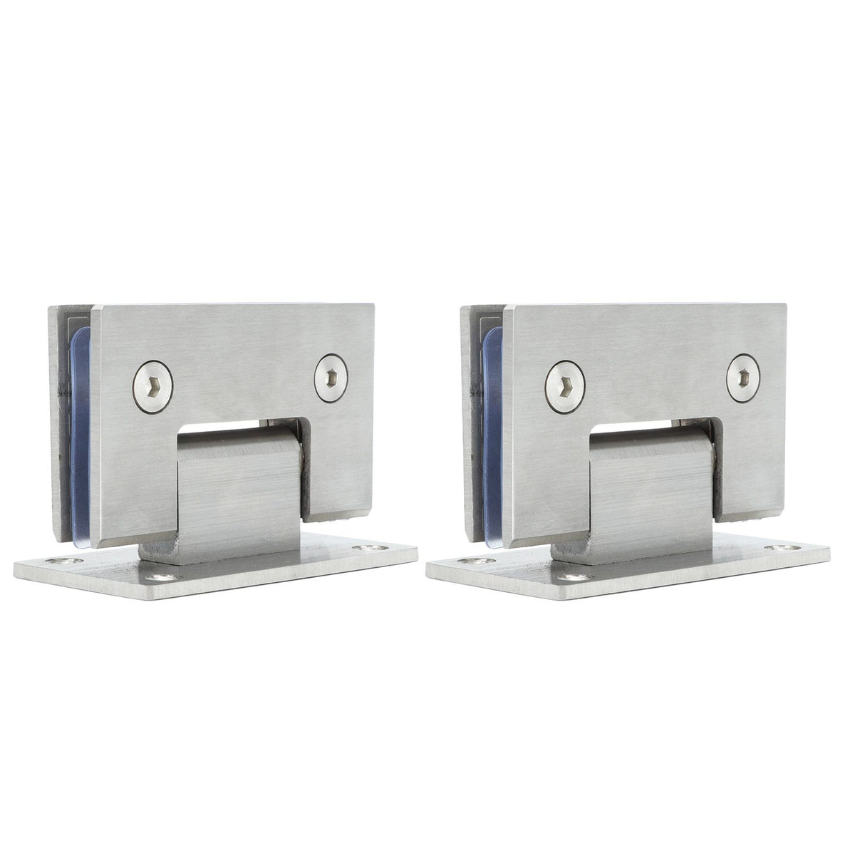 2Pcs Glass Door Hinge Heavy Duty Glass Door 90 Degree Hinges Durable Stainless Steel Bathroom Gate Clamp for Bathroom Toilet