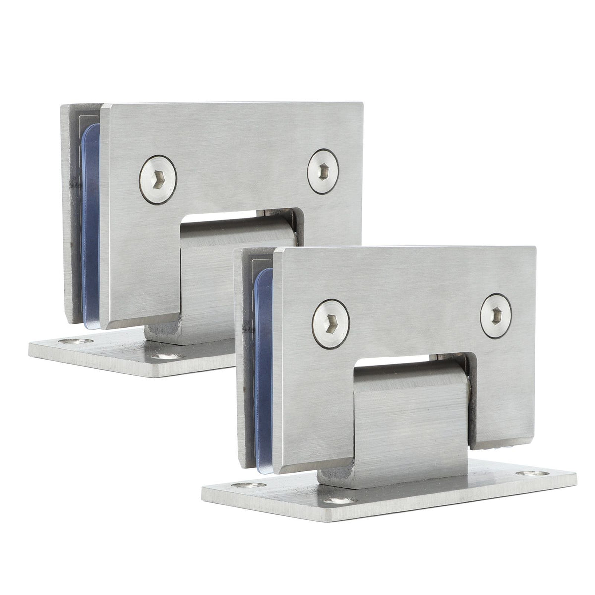 2Pcs Glass Door Hinge Heavy Duty Glass Door 90 Degree Hinges Durable Stainless Steel Bathroom Gate Clamp for Bathroom Toilet