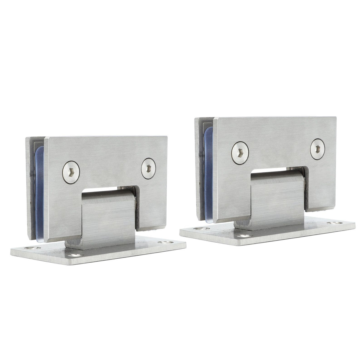 2Pcs Glass Door Hinge Heavy Duty Glass Door 90 Degree Hinges Durable Stainless Steel Bathroom Gate Clamp for Bathroom Toilet