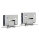 2Pcs Glass Door Hinge Heavy Duty Glass Door 90 Degree Hinges Durable Stainless Steel Bathroom Gate Clamp for Bathroom Toilet