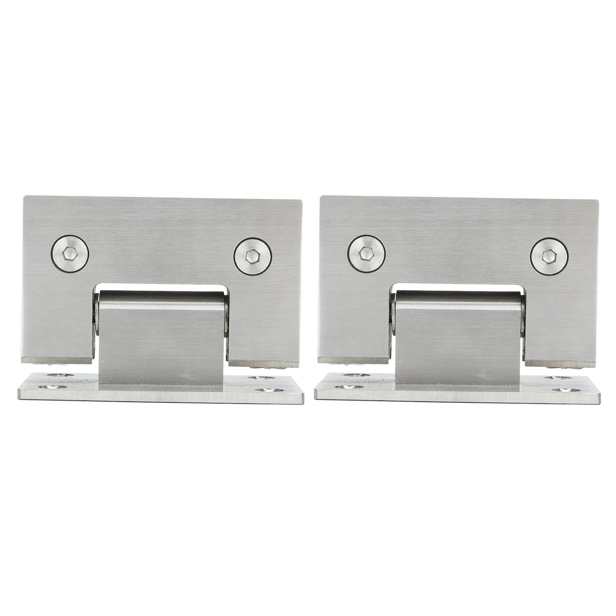 2Pcs Glass Door Hinge Heavy Duty Glass Door 90 Degree Hinges Durable Stainless Steel Bathroom Gate Clamp for Bathroom Toilet