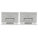 2Pcs Glass Door Hinge Heavy Duty Glass Door 90 Degree Hinges Durable Stainless Steel Bathroom Gate Clamp for Bathroom Toilet