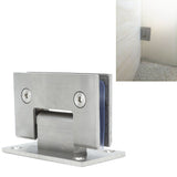 2Pcs Glass Door Hinge Heavy Duty Glass Door 90 Degree Hinges Durable Stainless Steel Bathroom Gate Clamp for Bathroom Toilet